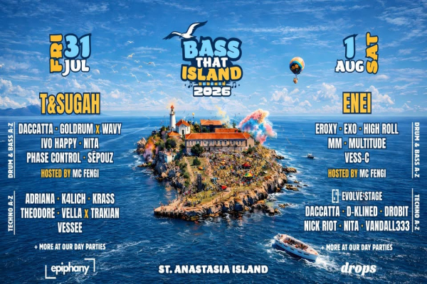Bass That Island 2026 акостира на остров Света Анастасия с рекорден брой международни участници