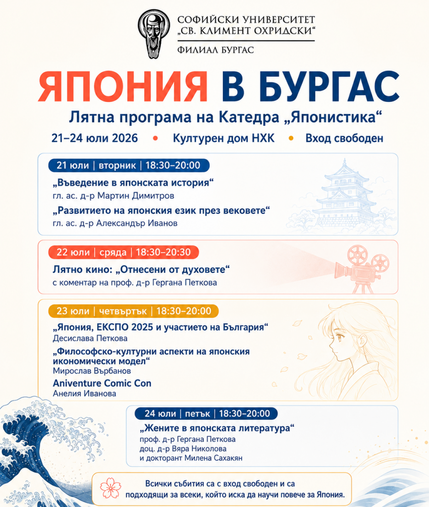 Япония идва в Бургас с история, кино, литература, ЕКСПО и попкултура