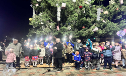 Коледно-новогодишните празници в Камено започнаха с тържествено запалване на светлините на елхата