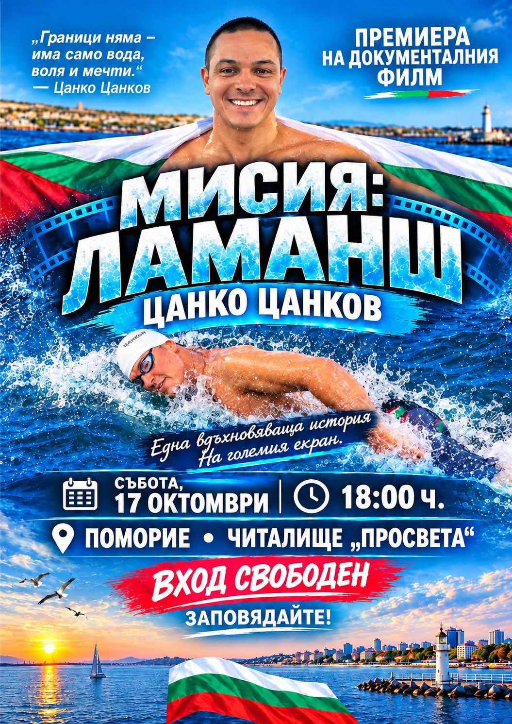 Цанко Цанков представя „Мисия: Ламанш“ в Поморие